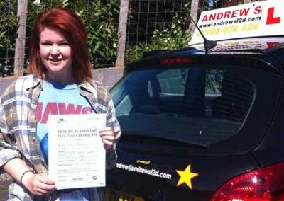 Beth from Llanfairfechan passed the driving test