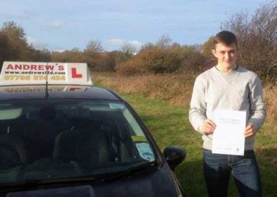 Harry who took driving lessons in Conwy