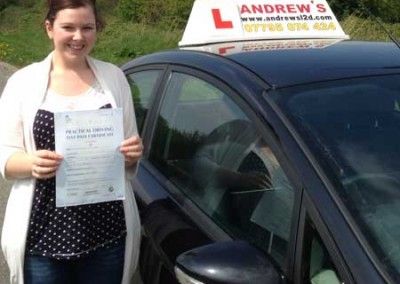Ellie from Llandudno Junction after passing her driving test