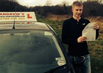 Driving test manouvres were no problem for Liam of Llandudno Junction
