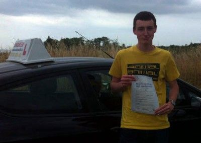 Alex passed in bangor after driving down the slip road