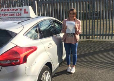 Chanelle passed with a driving course in North Wales