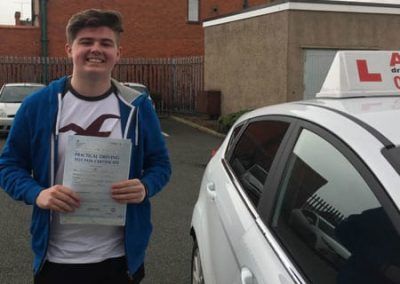 Dan passed first time in Rhyl North Wales