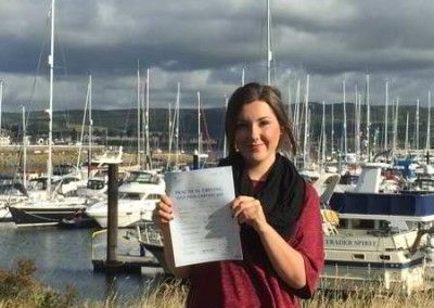 Driving lessons in Conwy resulted in a first time pass for Lydia