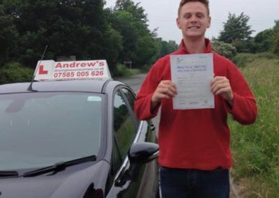 Brad from Llandudno Junction after driving lessons in Bangor