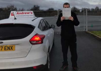 Ryan driving test in North Wales