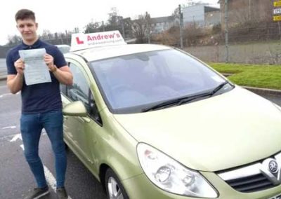 Nathan passed driving test in North Wales