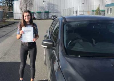 Emily driving test pass picture