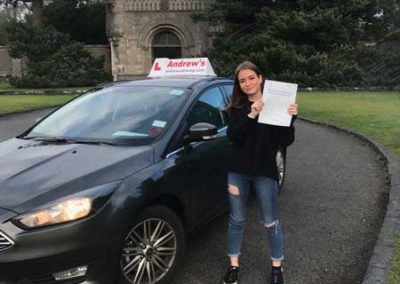 Katie after passing driving test first time