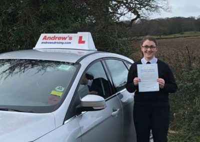 Ceri passed driving test in North Wales