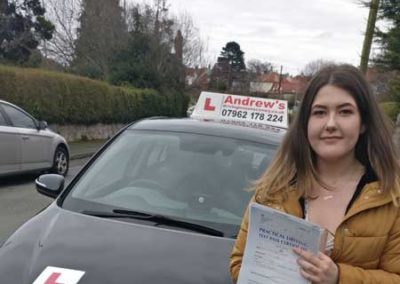 Gracie passed driving test first time today.