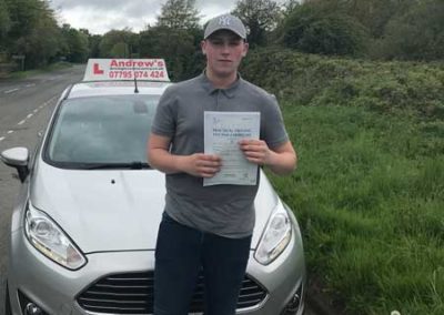 Cameron from Deganwy passed driving test today