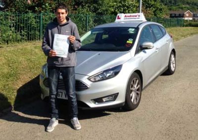 John driving test passed in North Wales