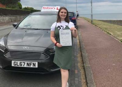Amber from Rhos on Sea passing driving test