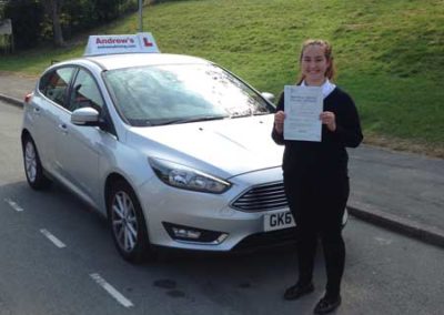 Nia passed first time at Rhyl DVSA