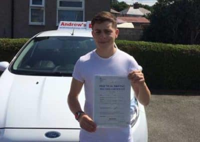Oliver passed driving test in Rhyl