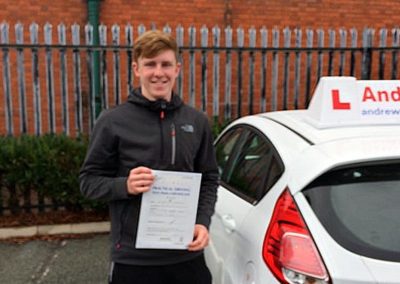 Cameron driving test pass in Rhyl
