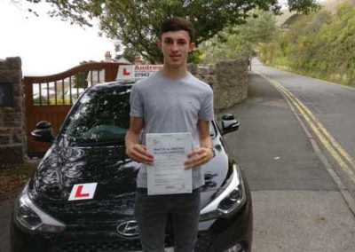 Jonathan from Llandudno passed first time in North Wales