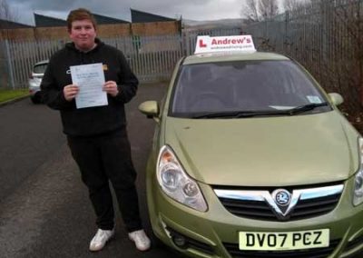 Harry at Bangor driving test centre