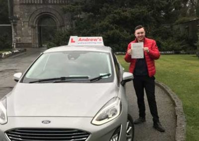Dylan passed his driving test in Bangor