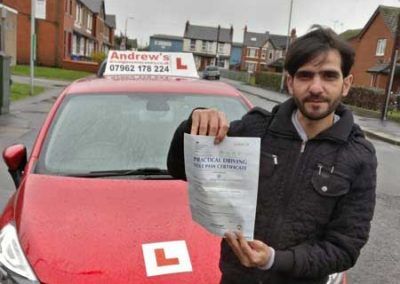 Driving test passed in Rhyl