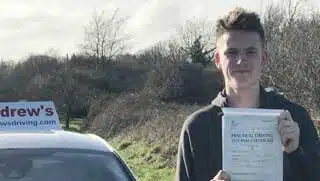 Ste from LLandudno Junction after passing his driving test.
