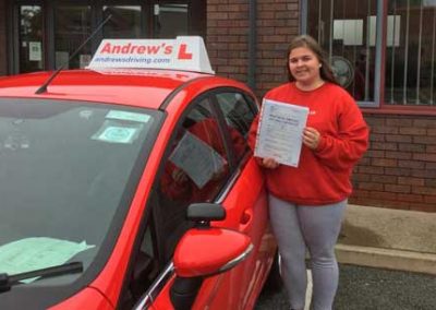 Bethan at Rhyl Driving Test Centre