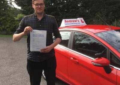 Robert passed driving test in Wirral
