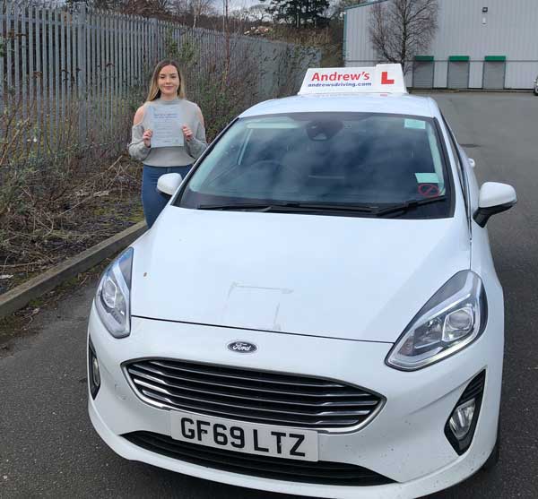 Lucy at Bangor Driving Test Centre