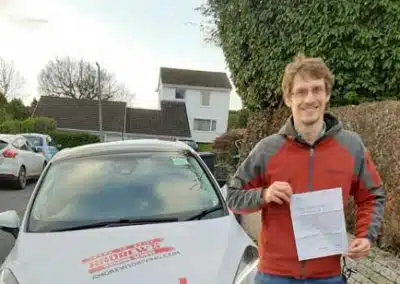 Aaron after his Driving Test