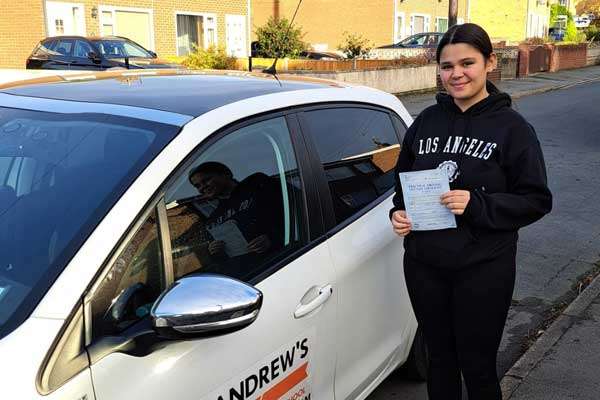 A learner driver in Llandudno