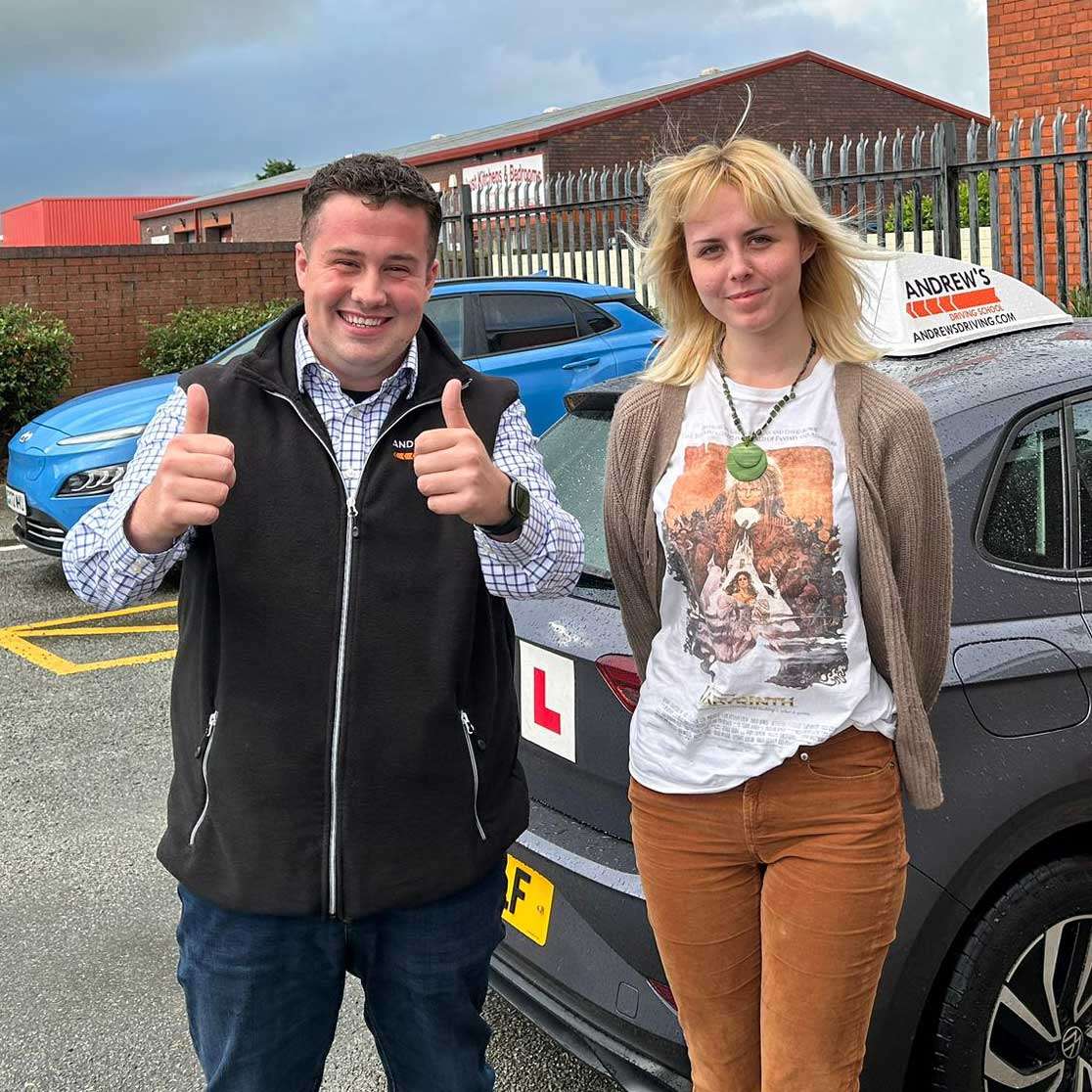 Jesse Florence at Rhyl Driving Test Centre