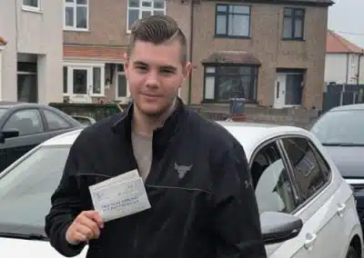 Bryn after driving test in Rhyl