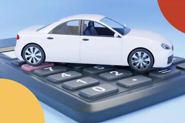 Graphic of Car and calculator to compare learner driver insurance costs