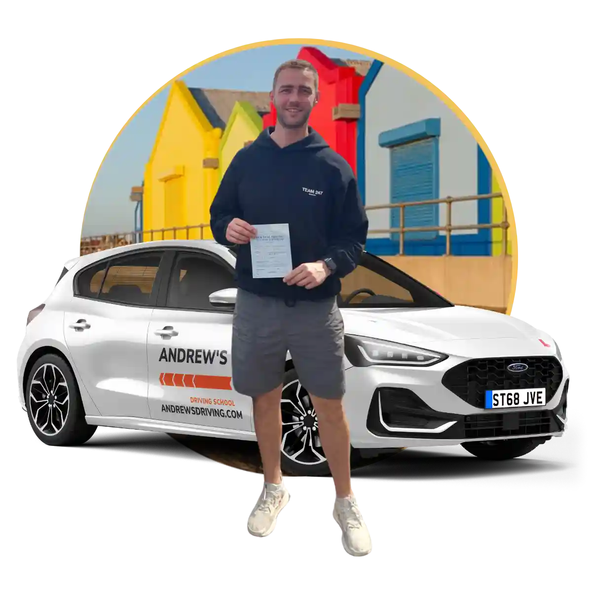 A newly passed driver in Prestatyn