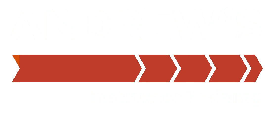 Andrews-Instructor-Training-Logo Andrew's Driving instructor training logo- Blavk & Orange