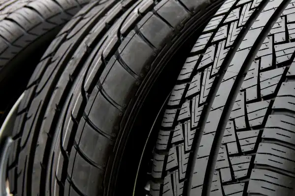 How new tyres should look New Tyres Unused on the road close up