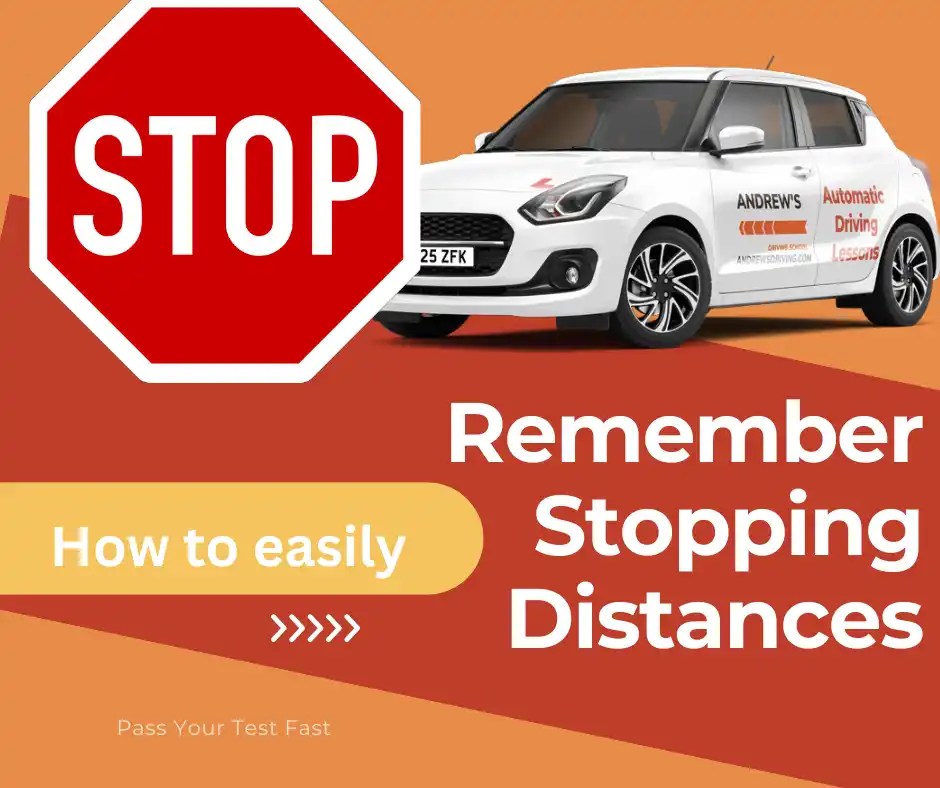 How to remember stopping distances graphic