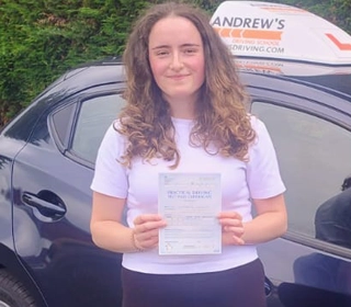 India after passing her driving test