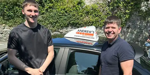 Geraint with pupil after a successful ADI part 3