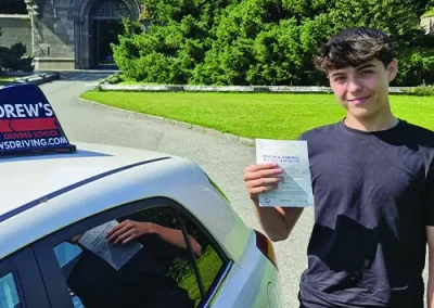 Theo just passed his Driving Test in Bangor North Wales