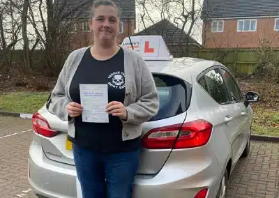 Newly passed learner at Wrexham Driving Test Centre passed with Karl Whitefoot